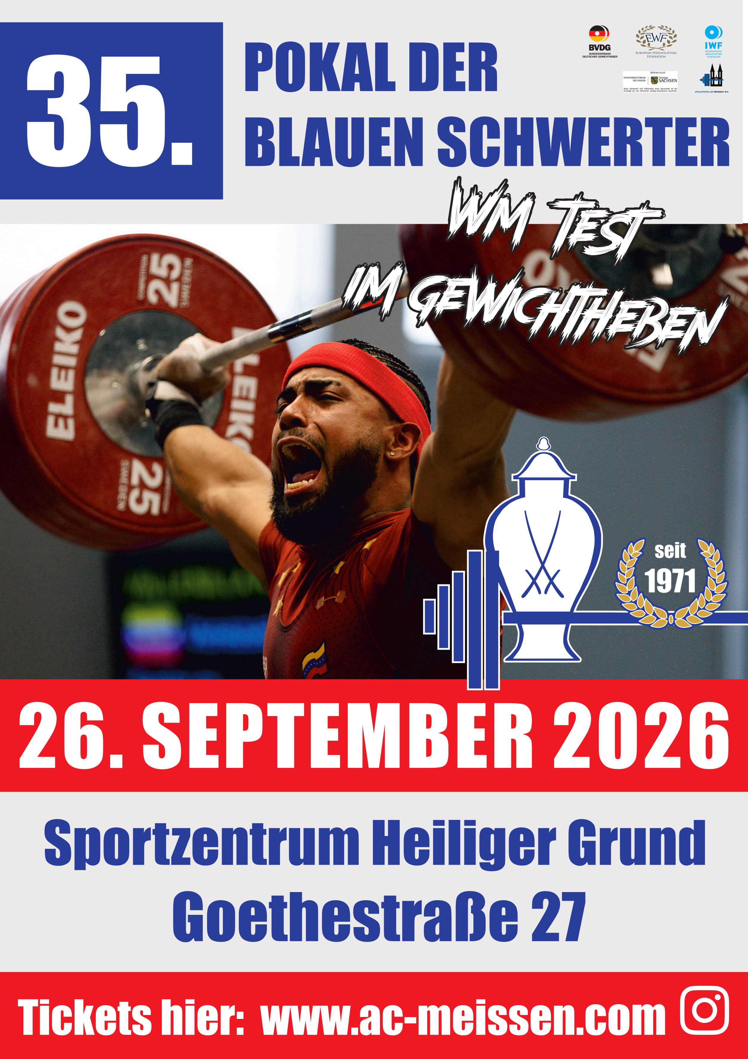 35. Pokal der Blauen Schwerter am 26.09.2026